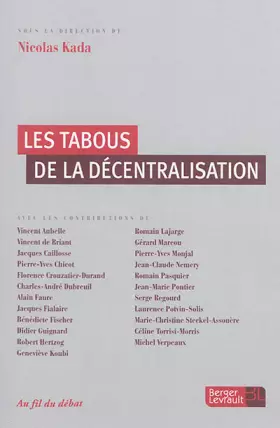 Couverture du produit · LES TABOUS DE LA DECENTRALISATION