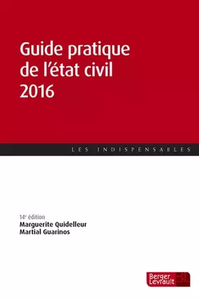 Couverture du produit · Guide pratique de l'état civil