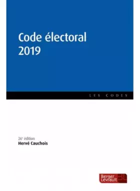 Couverture du produit · Code électoral 2019 (26e éd.)