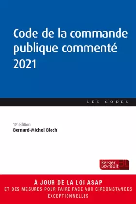 Couverture du produit · Code de la commande publique commenté 2021