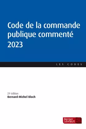 Couverture du produit · Code de la commande publique commenté 2023 (21e éd.)