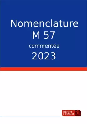 Couverture du produit · Nomenclature M57 commentée 2023
