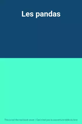 Couverture du produit · Les pandas