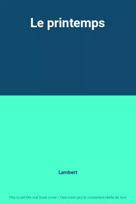 Couverture du produit · Le printemps