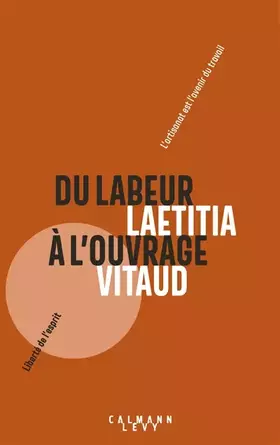 Couverture du produit · Du labeur à l'ouvrage