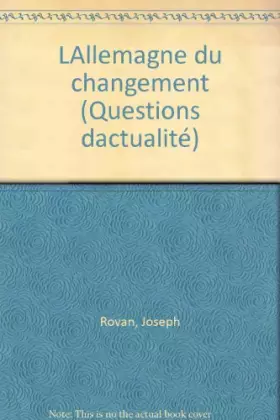 Couverture du produit · L'Allemagne du changement