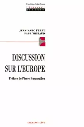 Couverture du produit · Discussion sur l'Europe