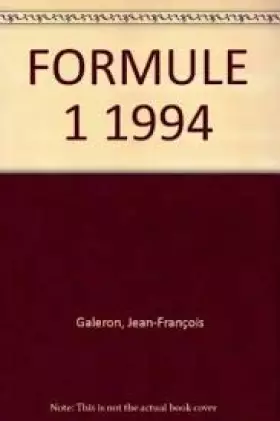 Couverture du produit · Formule 1, grands prix 1994