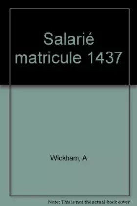 Couverture du produit · Salarié matricule 1437