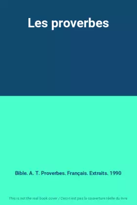 Couverture du produit · Les proverbes