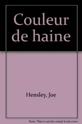 Couverture du produit · Couleur de haine