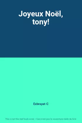 Couverture du produit · Joyeux Noël, tony!