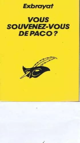 Couverture du produit · VOUS SOUVENEZ-VOUS DE PACO ?