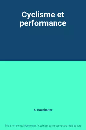 Couverture du produit · Cyclisme et performance
