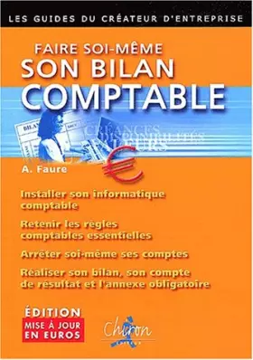 Couverture du produit · Faire soi-même son bilan comptable