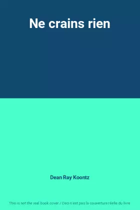 Couverture du produit · Ne crains rien