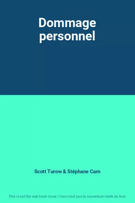 Couverture du produit · Dommage personnel