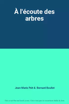 Couverture du produit · À l'écoute des arbres
