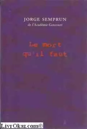 Couverture du produit · Le mort qu'il faut
