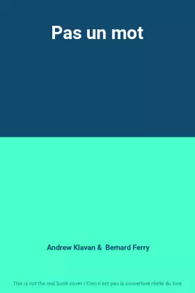 Couverture du produit · Pas un mot