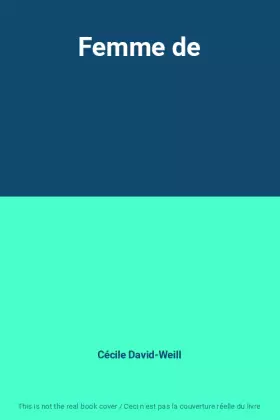Couverture du produit · Femme de