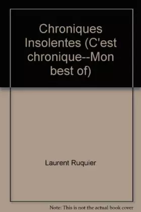 Couverture du produit · Chroniques insolentes