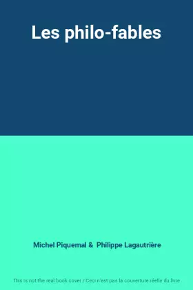 Couverture du produit · Les philo-fables