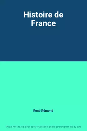 Couverture du produit · Histoire de France