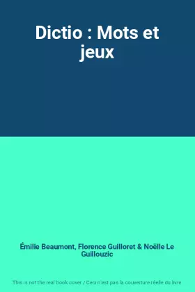 Couverture du produit · Dictio : Mots et jeux