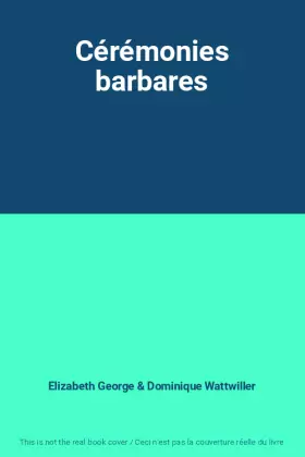 Couverture du produit · Cérémonies barbares