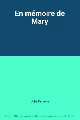 Couverture du produit · En mémoire de Mary