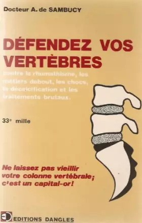 Couverture du produit · Défendez vos vertèbres