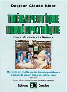 Couverture du produit · Thérapeutique homéopathique T.1