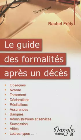 Couverture du produit · Le guide des formalités après un décès