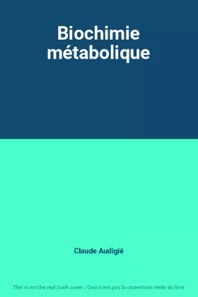 Couverture du produit · Biochimie métabolique