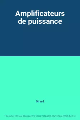 Couverture du produit · Amplificateurs de puissance