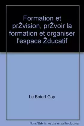 Couverture du produit · Formation et prévision