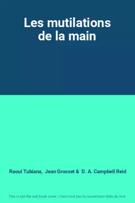 Couverture du produit · Les mutilations de la main