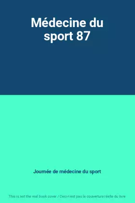 Couverture du produit · Médecine du sport 87