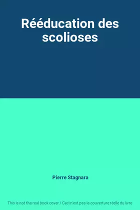 Couverture du produit · Rééducation des scolioses