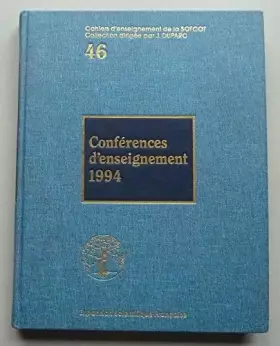 Couverture du produit · Conférences d'enseignement 1994