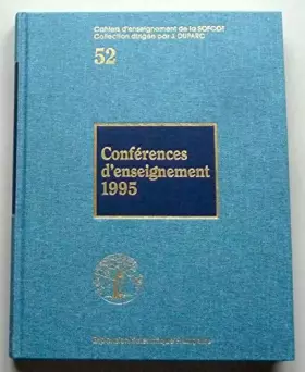 Couverture du produit · Conférences d'enseignement 1995