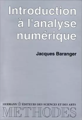 Couverture du produit · Introduction à l'analyse numérique