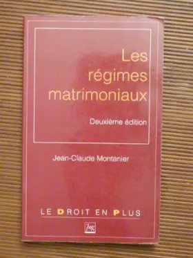 Couverture du produit · Les régimes matrimoniaux