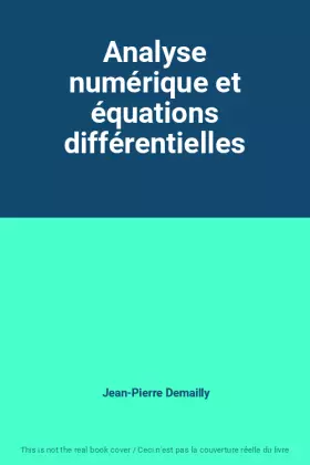 Couverture du produit · Analyse numérique et équations différentielles