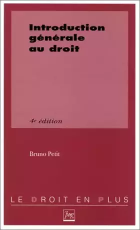 Couverture du produit · Introduction générale au droit