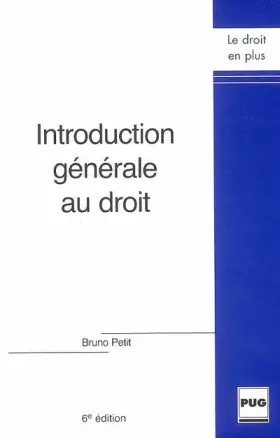 Couverture du produit · Introduction générale au droit