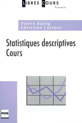 Couverture du produit · Statistiques descriptives : Cours