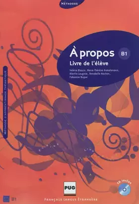 Couverture du produit · A propos B1: Livre de l'élève