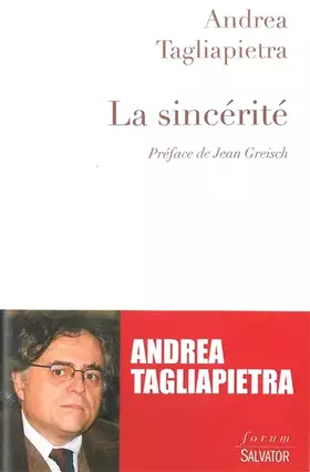 Couverture du produit · La sincérité
